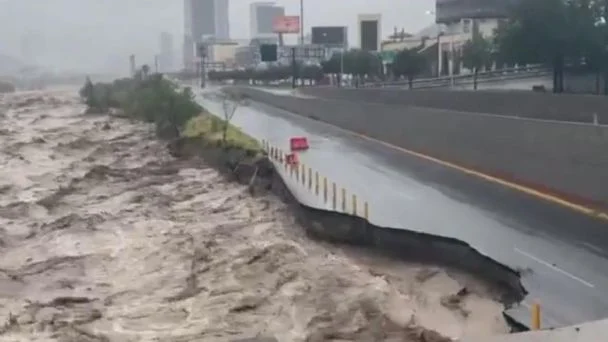 Tormenta Alberto, Río Santa Catarina. Talud - Glen Facturero