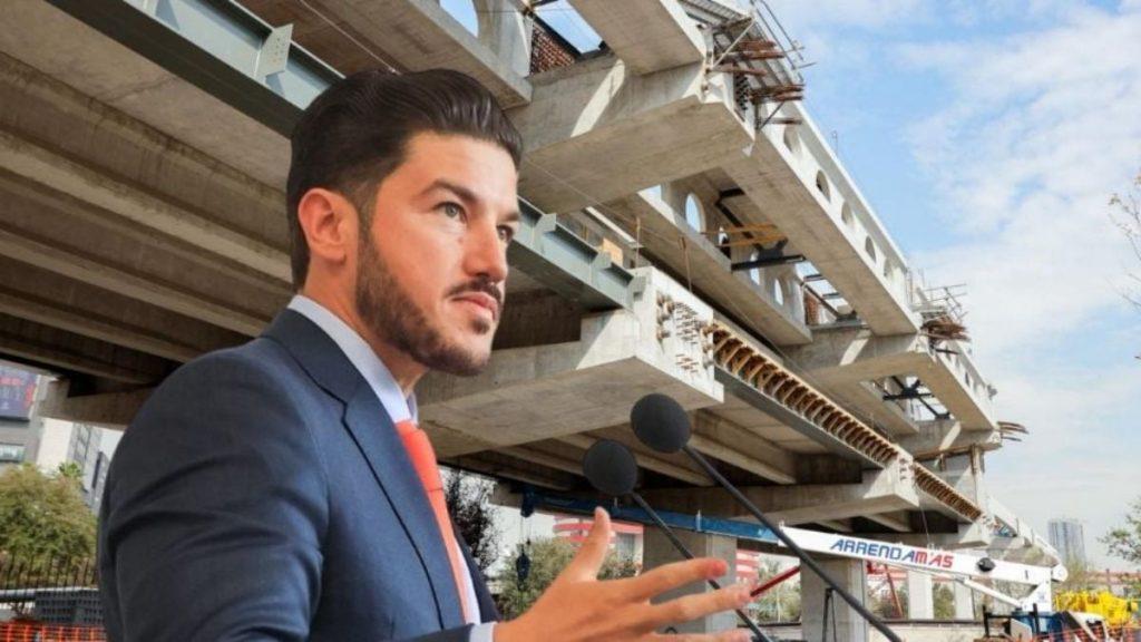 Man in a Navy Suit and Orange Tie Speaking at a Podium with Microphones in Front of a Partially Built Concrete Structure Under Construction. - Glen Facturero