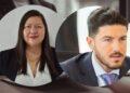 Jueza-frena-juicio-a-samuel-garcia - Glen Facturero Two Business Professionals Pictured in Overlapping Circular Frames: a Woman on the Left and a Man on the Right in a Office Setting. - Glen Facturero