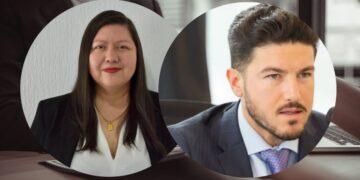 Two Business Professionals Pictured in Overlapping Circular Frames: a Woman on the Left and a Man on the Right in a Office Setting. - Glen Facturero
