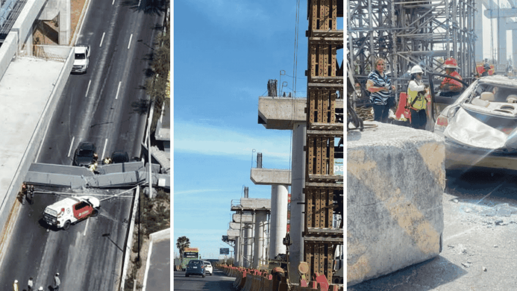 Puente Peatonal En Nuevo León Es Destruido Por Una Maquinaría De Las Obras Estatales - Glen Facturero - Glen Facturero