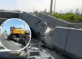 Puente Peatonal En Nuevo León Es Destruido Por Una Maquinaría De Las Obras Estatales - Glen Facturero - Glen Facturero